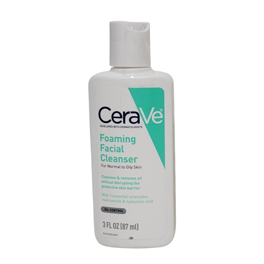 CeraVe Oil Control Foaming Facial Cleanser Hyaluronic‎ Acid Niacinamide 3 fl oz
